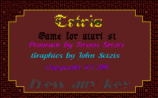 Tetris atari screenshot